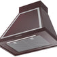 Ilve UANB30BUC Nostalgie 30 Inch Burgundy Wall Mount Convertible Range Hood