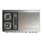 Ilve UM48FSNR3RACLP Ilve Um48Fsnr3Raclp Majestic Iii 48 Inch Dual Fuel Range With 5 Black Brass Burners, Griddle And French Top, Dual Function Burner Up To 25,000 Btu (Liquid Propane, Triple Glass Door, Ral, Chrome)