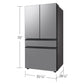 Samsung RF70F23DER Bespoke 23 Cu. Ft. Counter Depth 4-Door French Door Refrigerator With Inner Beverage Center™ & Flexzone™ Drawer In Stainless Steel