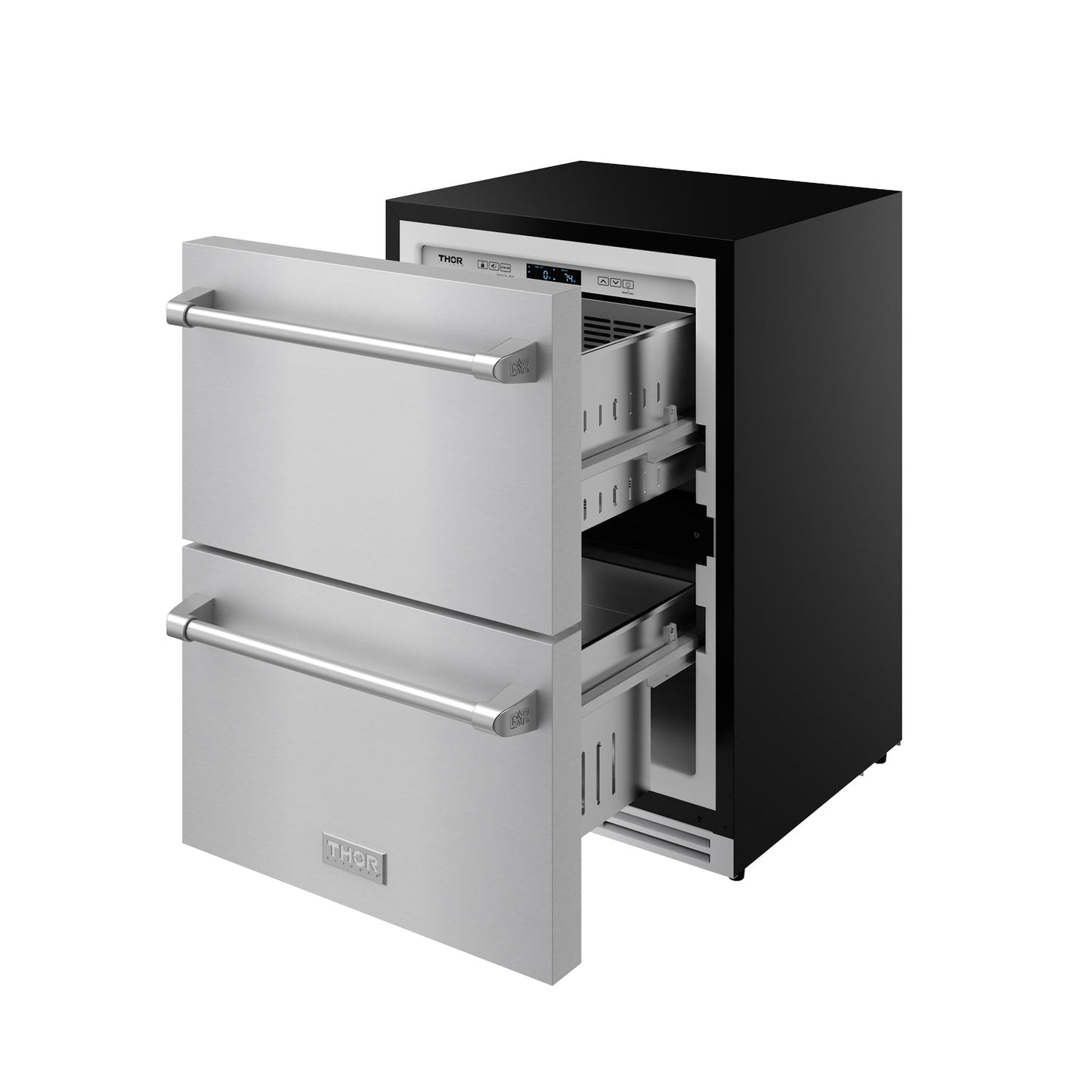 Thor Kitchen RZ24U 24 Inch Undercounter Built-In / Freestanding Drawer Freezer - Stainless Steel Gordon Ramsay Series