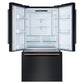 Forno FFFFD178336BLK Forno Rivello 36 Inch French Door Refrigerator In Black With Antique Brass, Internal Water Dispenser, Filtered Ice, Adjustable Shelves, Energy Star Certified