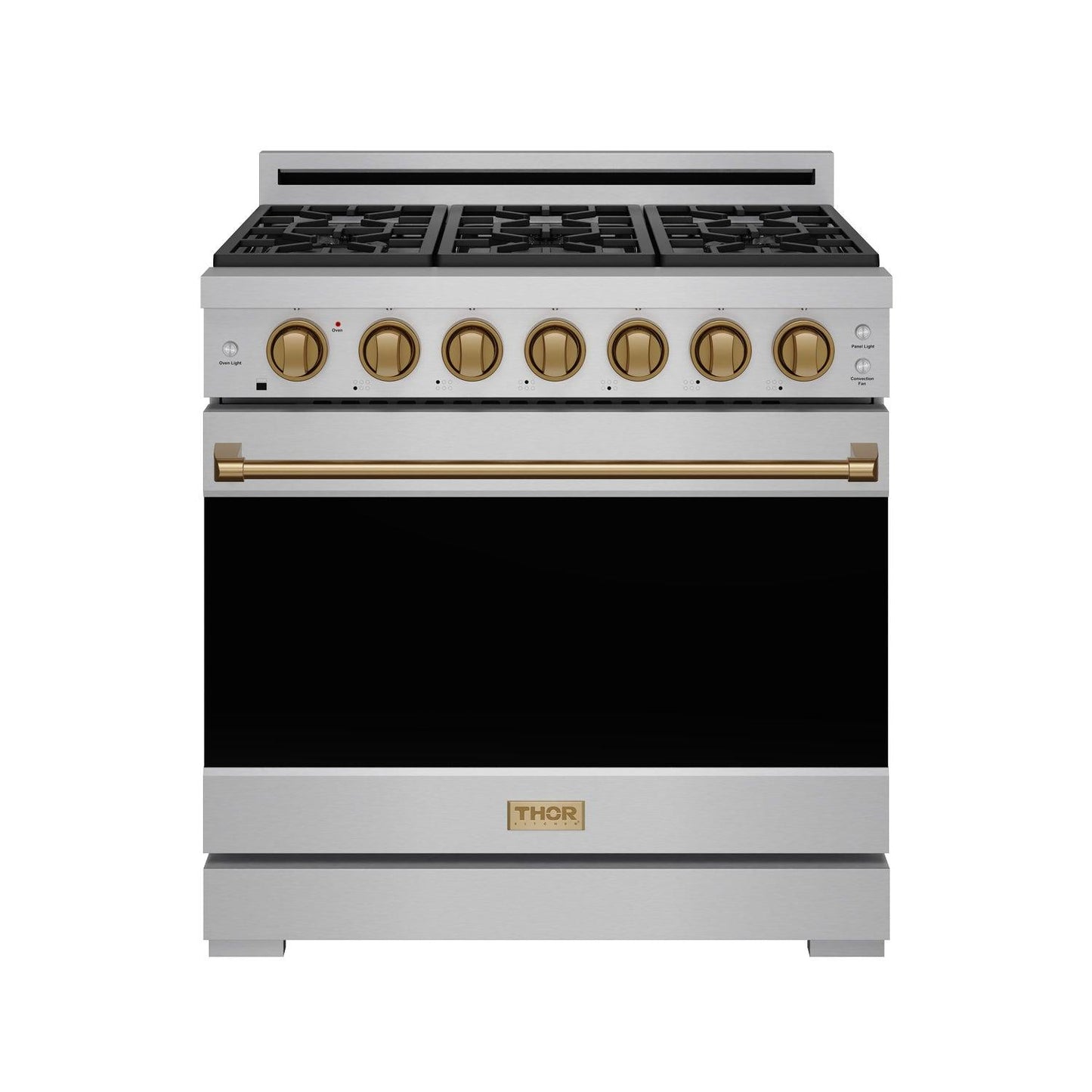 Thor Kitchen RSG36PLPBRZ 36 Inch Professional Liquid Propane Range With Precision Knob In Stainless Steel And Bronze Gordon Ramsay Series