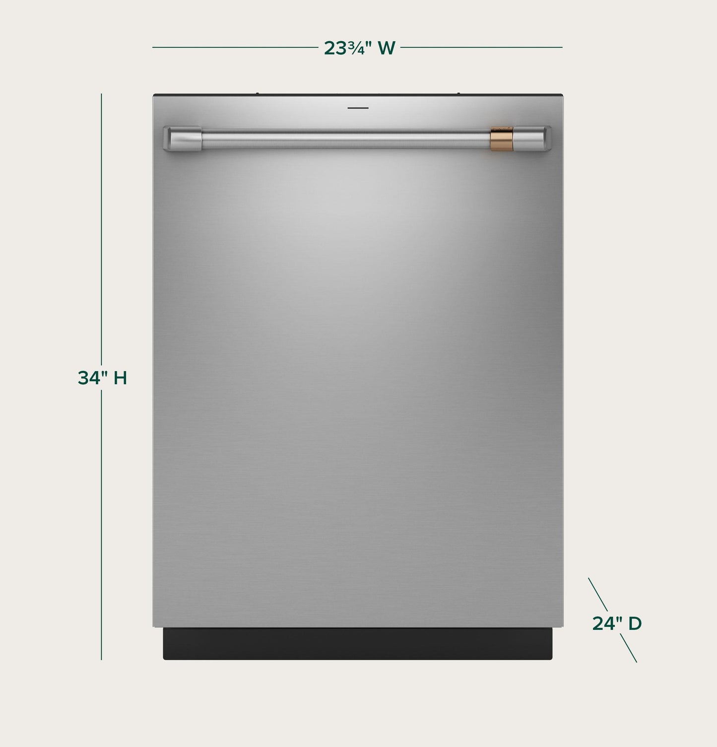 Cafe CDT828P2VS1 Café&#8482; Customfit Energy Star Stainless Interior Smart Dishwasher With Ultra Wash & Dry, 42 Dba