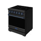 Thor Kitchen RSE30PBBLU 30 Inch Professional Electric Range With Precision Knob Control In Black And Blue Gordon Ramsay Series