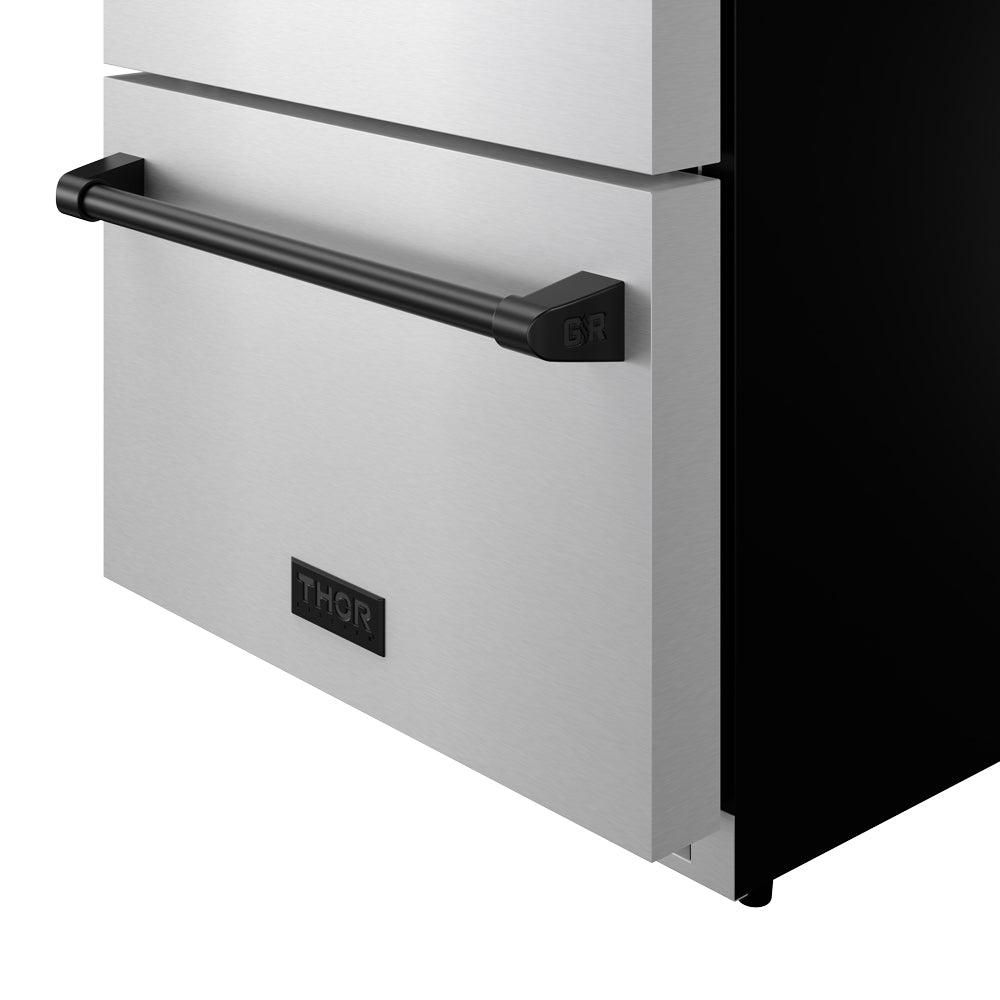 Thor Kitchen RZ24UBLK 24 Inch Undercounter Built-In / Freestanding Drawer Freezer - Stainless Steel/Black Gordon Ramsay Series