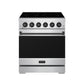 Thor Kitchen RSE30PBLK 30 Inch Professional Electric Range With Precision Knob Control In Stainless Steel And Black Gordon Ramsay Series