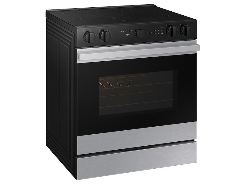 Samsung NSE6DG8700SR Bespoke 6.3 Cu. Ft. Smart Slide-In Electric Range With Smart Oven Camera & Illuminated Precision Knobs In Stainless Steel
