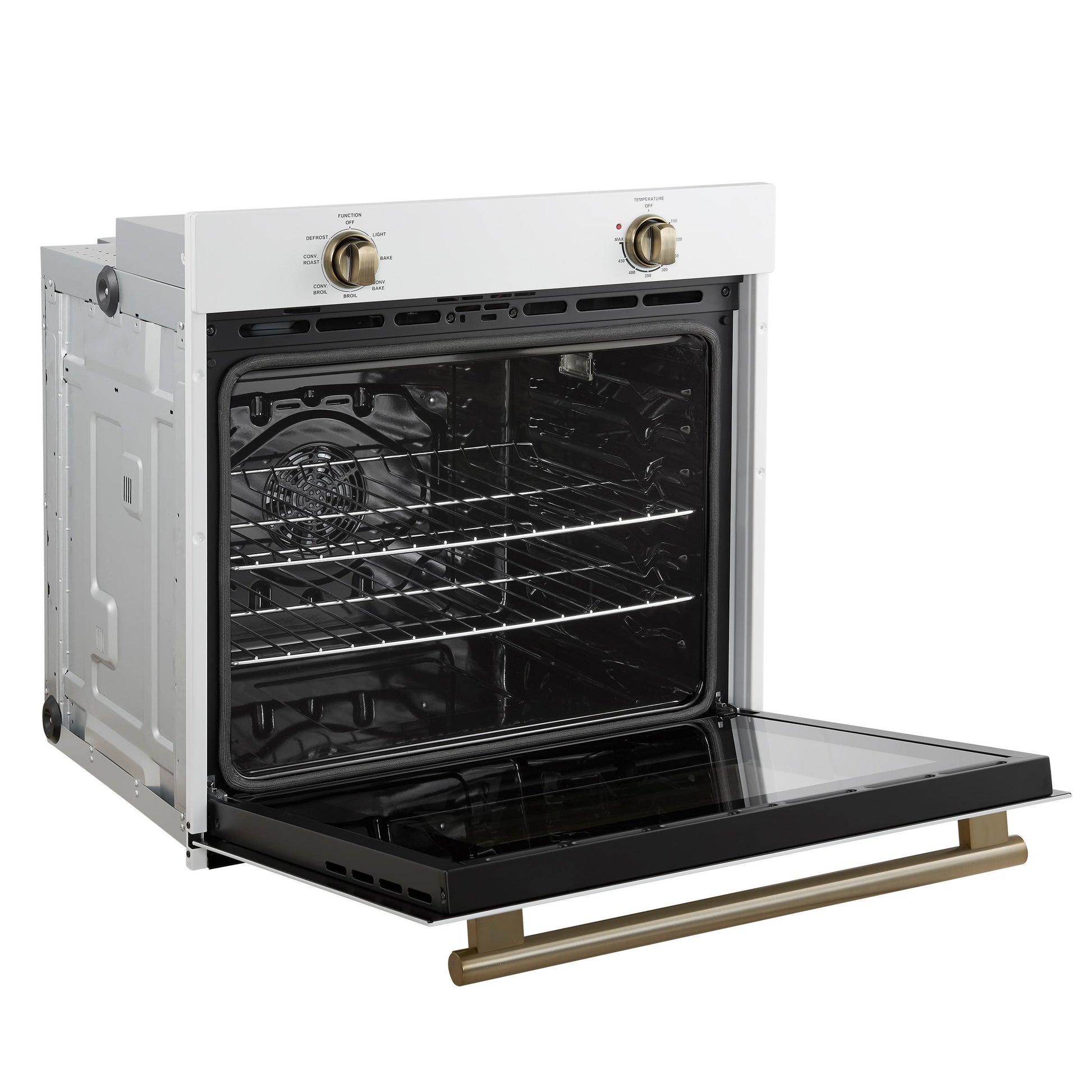 Forno FBOEL137030WHT Forno Vomero 30-Inch Wall Oven, White, 5 Cu.Ft Capacity, 3550 Watts Convection, Mechanical Controls, Manuel Steam Clean