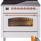 Ilve UPI366NMPRAP Nostalgie Ii 36 Inch Electric Freestanding Range In Ral Custom Color With Copper Trim