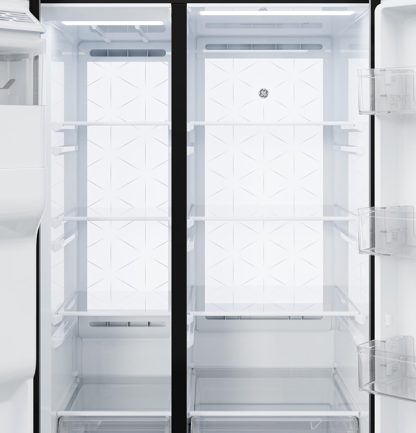 Ge Appliances GSS28PYYFS Ge® 27.7 Cu. Ft. Side-By-Side Refrigerator With Led Light Walls And Extra Tall Dispenser