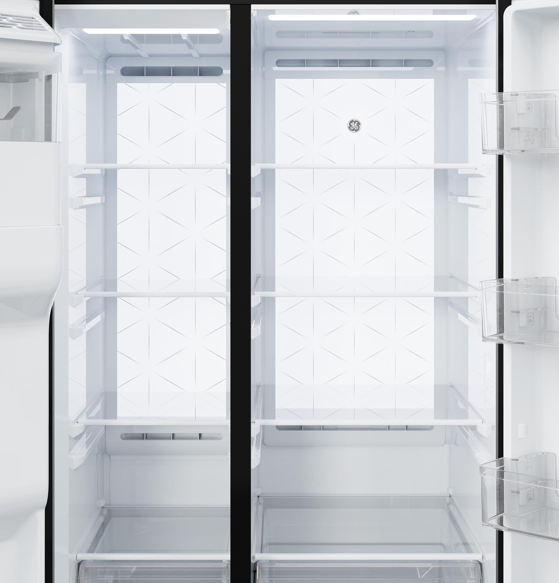 Ge Appliances GSS28PYYFS Ge® 27.7 Cu. Ft. Side-By-Side Refrigerator With Led Light Walls And Extra Tall Dispenser