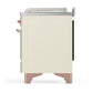 Ilve UM48FSNR3AWP Ilve Um48Fsnr3Awp Majestic Iii 48 Inch Dual Fuel Range With 5 Black Brass Burners, Griddle And French Top, Dual Function Burner Up To 25,000 Btu (Natural Gas, Triple Glass Door, Antique White, Copper)