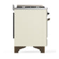 Ilve UM60FSNR3AWBLP Ilve Um60Fsnr3Awblp Majestic Iii 60 Inch Dual Fuel Range With 7 Burners, Griddle And French Top, Dual Function Burner With Up To 25,000 Btu (Liquid Propane, Triple Glass Door, Antique White, Burnished)