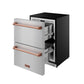 Thor Kitchen RZ24URSG 24 Inch Undercounter Built-In / Freestanding Drawer Freezer - Stainless Steel/Rose Gold Gordon Ramsay Series