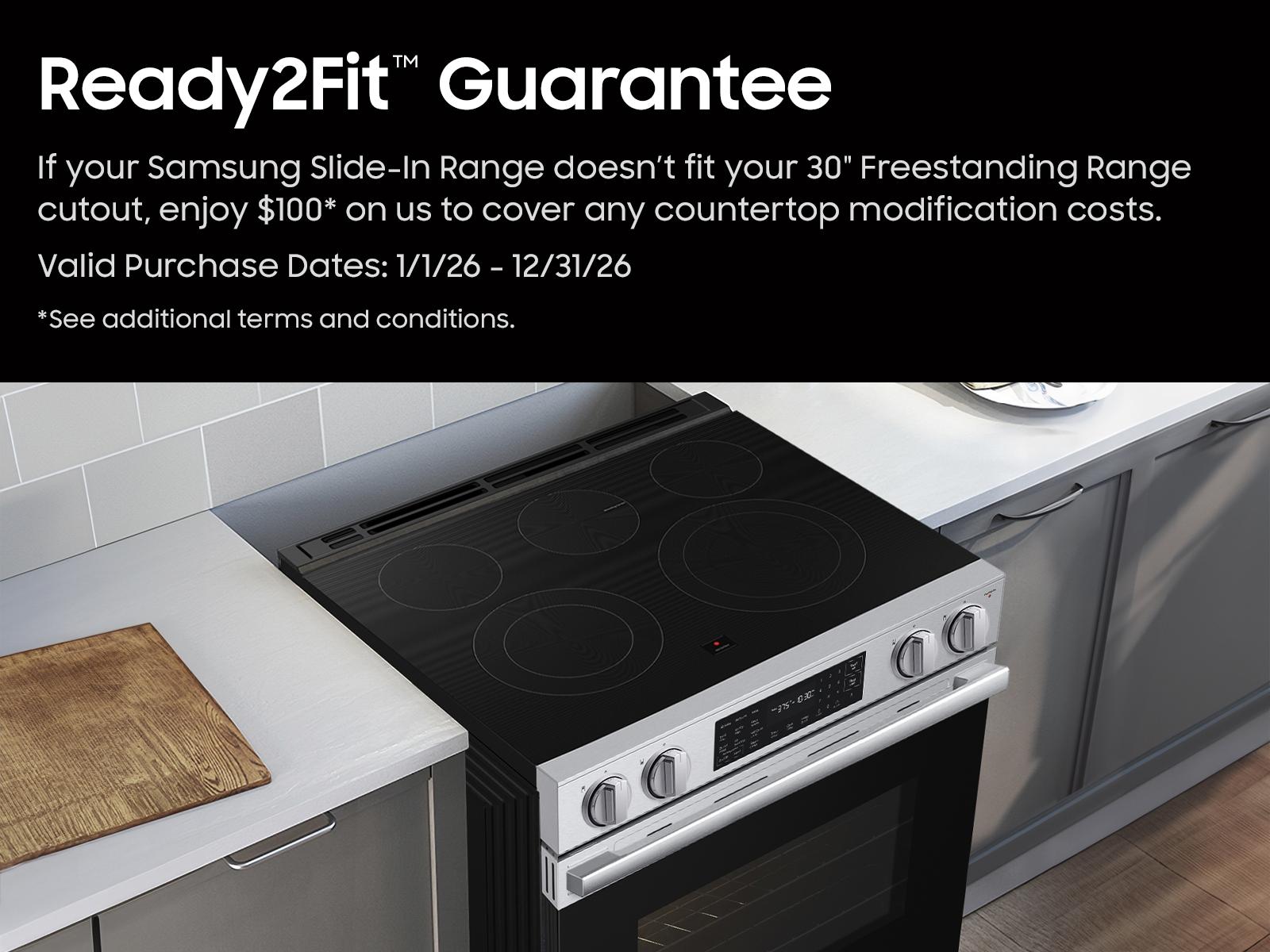 Samsung NSE80H63XRAA Bespoke Smart Slide-In Electric Range Pro Style Design Air Fry Max True Convection