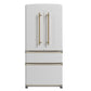 Forno FFFFD179133WHT Forno Luigi 33-Inch French Door Refrigerator, 18 Cu.Ft, White Finish, Antique Brass Handles, Energy Star Certified