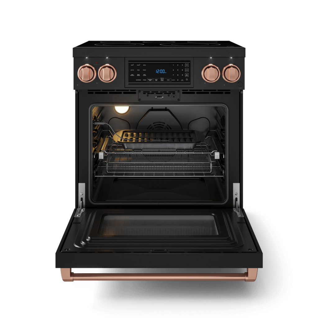 Thor Kitchen RSE30BRSG 30 Inch Professional Electric Range With Tilt Panel Touch Control In Black/Rose Gold Gordon Ramsay Series - Rse30B-Rsg