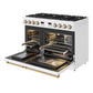 Thor Kitchen ARG48WBRZ 48 Inch Contemporary Professional Gas Range In White/Bronze