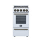 Forno FFSGS626520WHT Forno Lamazze 20 Inch Freestanding Gas Range In White, Compact Design