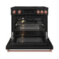 Thor Kitchen RSI36BRSG 36 Inch Professional Induction Range With Tilt Panel Touch Control In Black And Rose Gold Gordon Ramsay Series