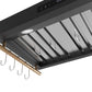Forno FRHWM550336BLK Forno Venezia 36 Inch Wall-Mounted Range Hood In Black With Touch Controls And Baffle Filters