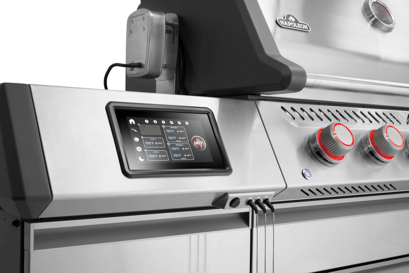 Napoleon Bbq PRO665VXRSIBPSS Prestige Pro 665 Elite With Smart Technology & Electric Smoker Box , Propane, Stainless Steel