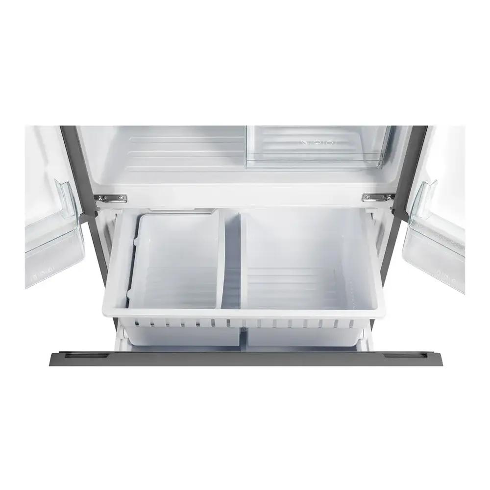 Verona VEFFD3018RISL Verona Veffd3018Risl 30 Inch Freestanding French Door Refrigerator With 18.2 Cu. Ft. Capacity, Automatic Ice Maker, Recessed Handle