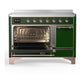 Ilve UMIB48QNR3EGP Ilve Umib48Qnr3Egp Majestic Iii 48 Inch Induction Range With 6 Elements, 5.02 Cu. Ft. Total Oven Capacity (Solid Door, Emerald Green, Copper)