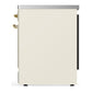 Ilve UMIB30NR3AWG Ilve Umib30Nr3Awg Majestic Iii 30 Inch Induction Range With 4 Elements, 4 Cu. Ft. Oven Capacity (Triple Glass Door, Antique White, Brass)