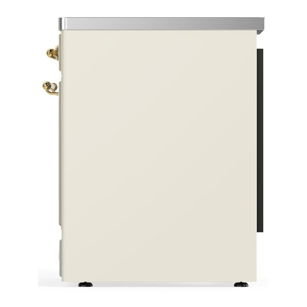 Ilve UMIB30NR3AWG Ilve Umib30Nr3Awg Majestic Iii 30 Inch Induction Range With 4 Elements, 4 Cu. Ft. Oven Capacity (Triple Glass Door, Antique White, Brass)