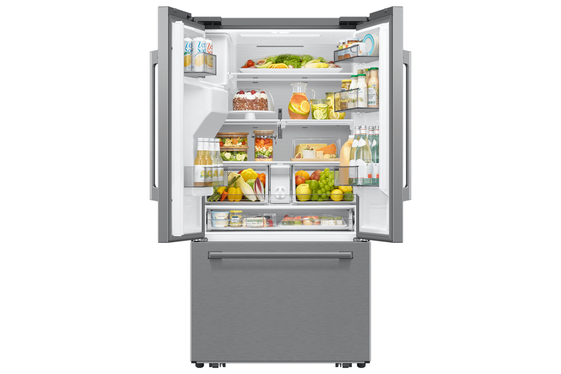 Samsung RF70H30GER Bespoke Ai 3-Door French Door Zero Clearance Fit Sphere Ice™ 29 Cu. Ft.