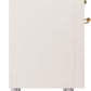 Ilve UPI366NMPAWG Nostalgie Ii 36 Inch Electric Freestanding Range In Antique White With Brass Trim