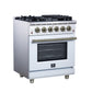 Forno FFSGS623930WHT Forno Massimo 30-Inch White Freestanding Gas Range, 5 Burners, True Convection Oven