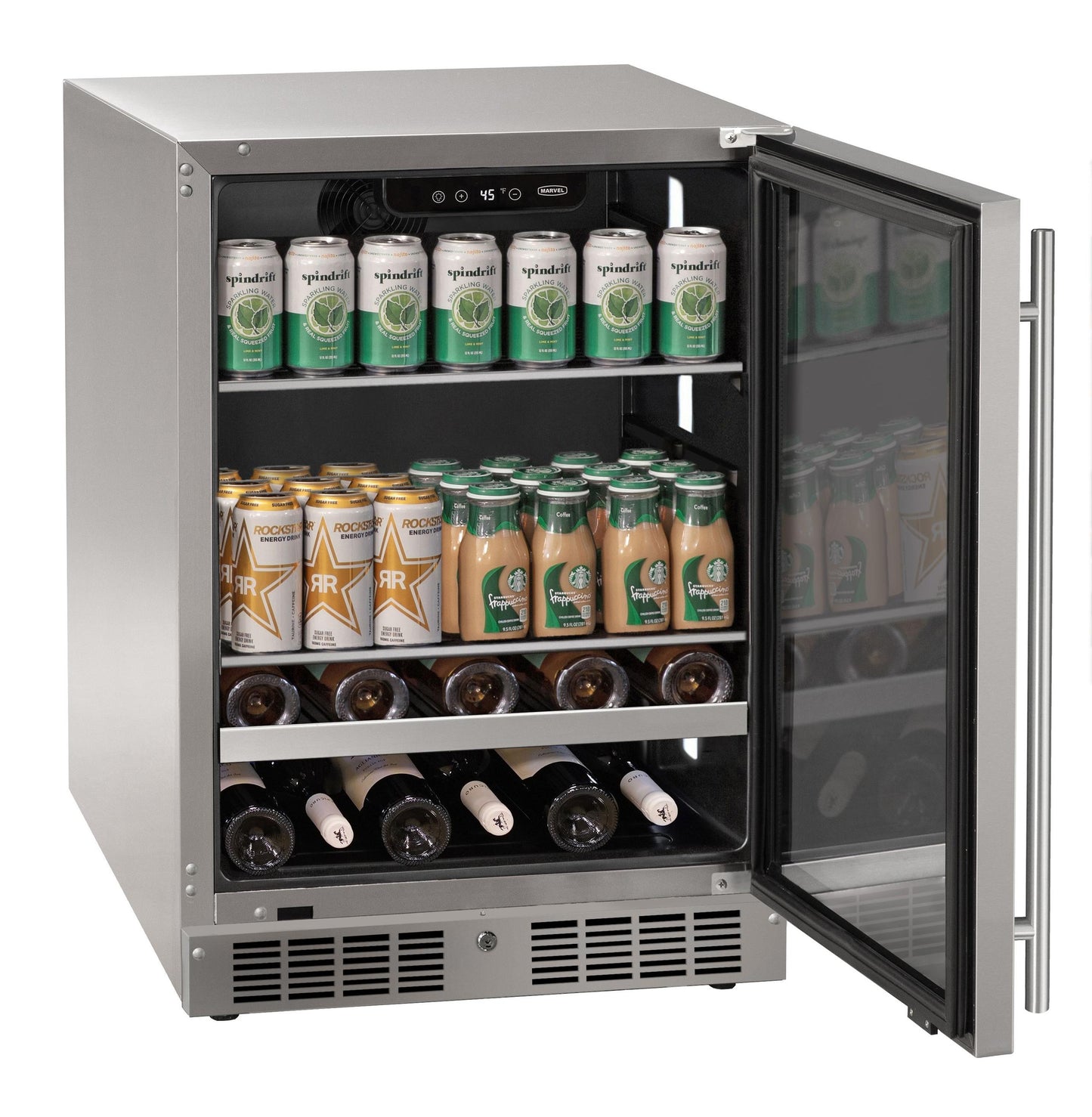 Marvel MRBV224SG31A 24 Inch Beverage Center With Door Style - Stainless Steel Frame Glass