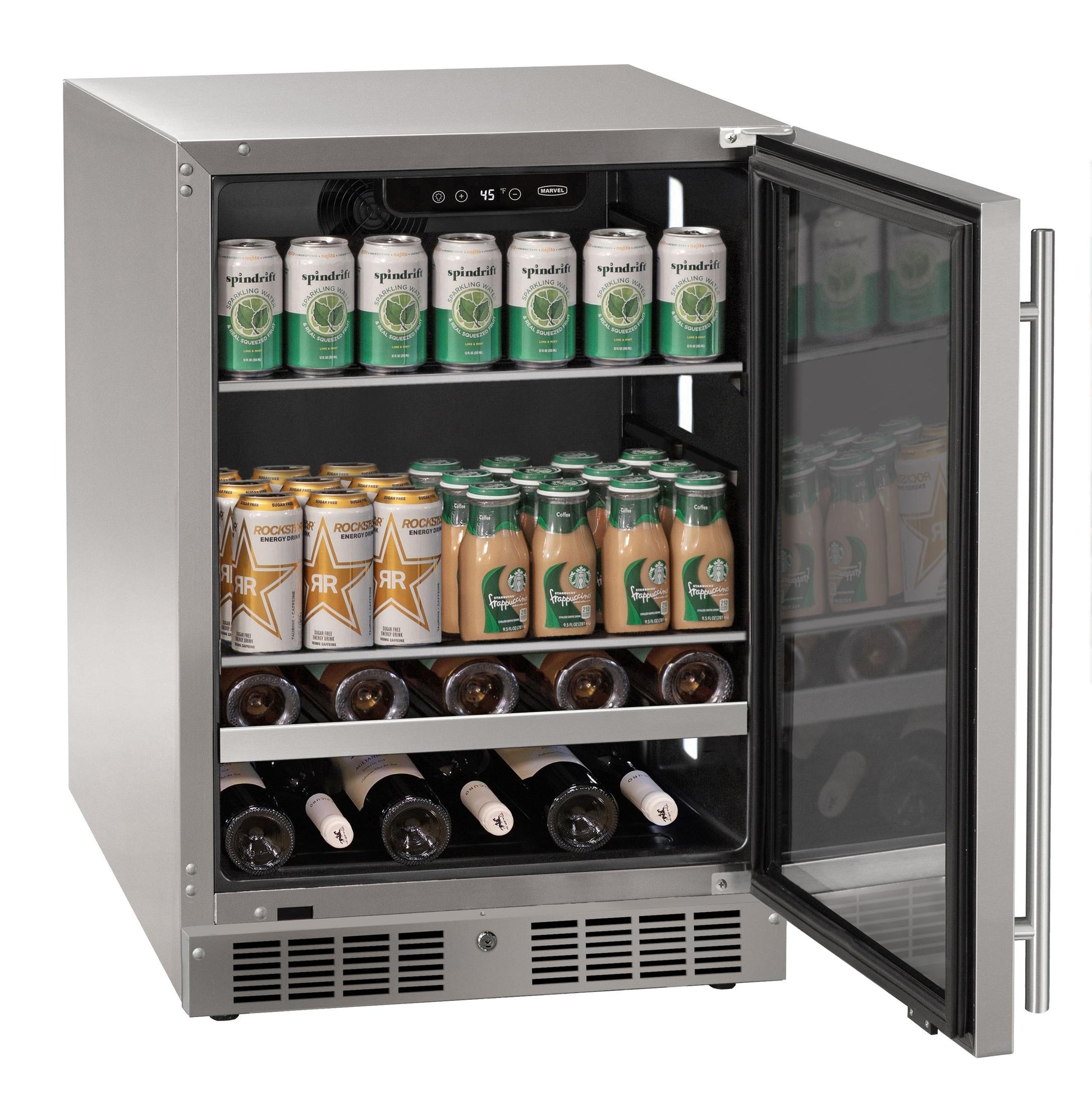 Marvel MRBV224SG31A 24 Inch Beverage Center With Door Style - Stainless Steel Frame Glass