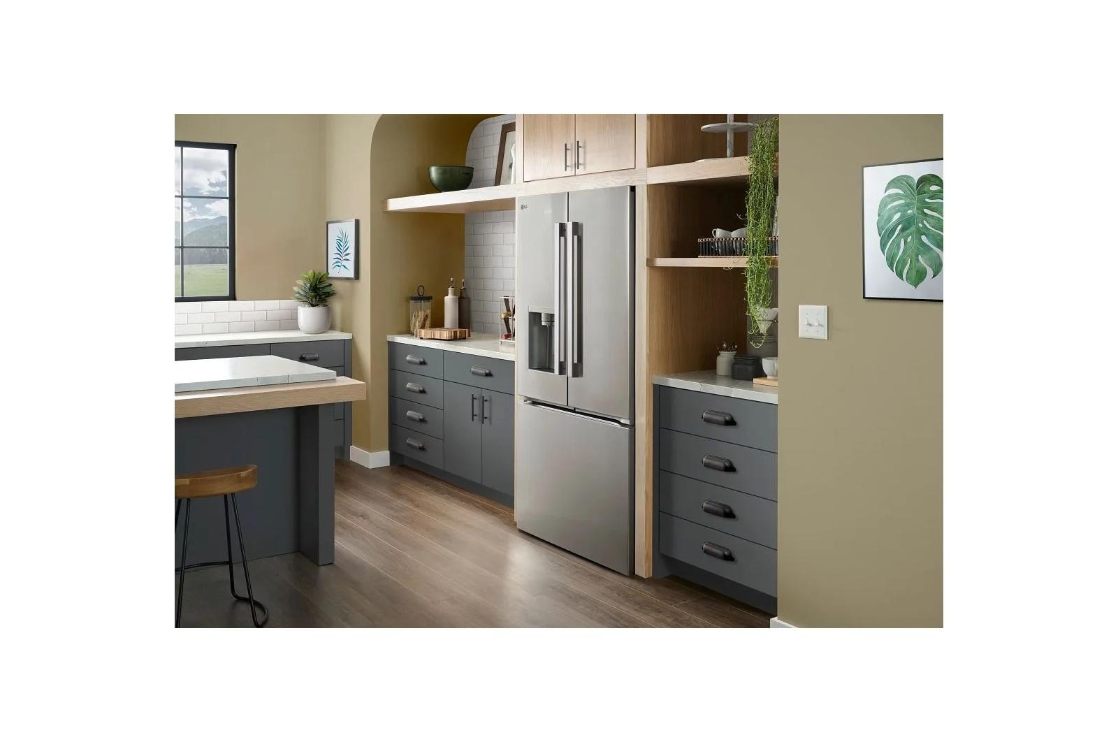 Lg LF24Z6330S 24 Cu. Ft. Counter-Depth Max&#8482; With Zero Clearance&#8482; 3-Door French Door Refrigerator