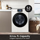 Samsung WF90F53ADY 5.3 Cu. Ft. Bespoke Ai Ultra Capacity Front Load Washer With Ai Home And Ai Optiwash+ In Ivory
