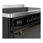 Ilve UMIB48QNR3BKB Ilve Umib48Qnr3Bkb Majestic Iii 48 Inch Induction Range With 6 Elements, 5.02 Cu. Ft. Total Oven Capacity (Solid Door, Glossy Black, Burnished)