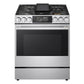 Lg LSGU6339X Lg Signature 6.3 Cu. Ft. Smart Gas Slide-In Range With Dynamic Probake Convection®, Air Fry, Air Sous Vide, Pizza Mode And Ai Gourmet Camera