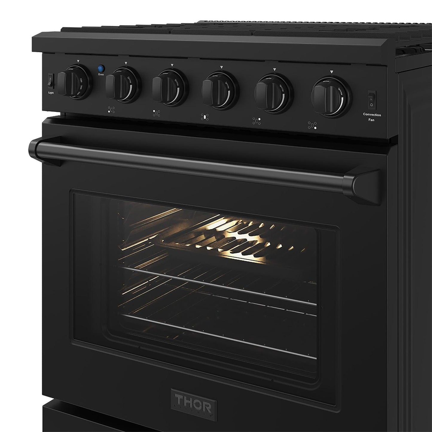 Thor Kitchen LRG3001UB 30 Inch Professional Gas Range In Black