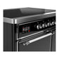 Ilve UMDIB40QNR3BKC Ilve Umdib40Qnr3Bkc Majestic Iii 40 Inch Induction Range With 6 Elements, 3.82 Cu. Ft. Total Oven Capacity (Solid Door, Glossy Black, Chrome)