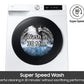 Samsung WW25FG6B34BE Compact Front Load Washer Wi-Fi Connectivity Super Speed Wash 2.5 Cu.Ft.