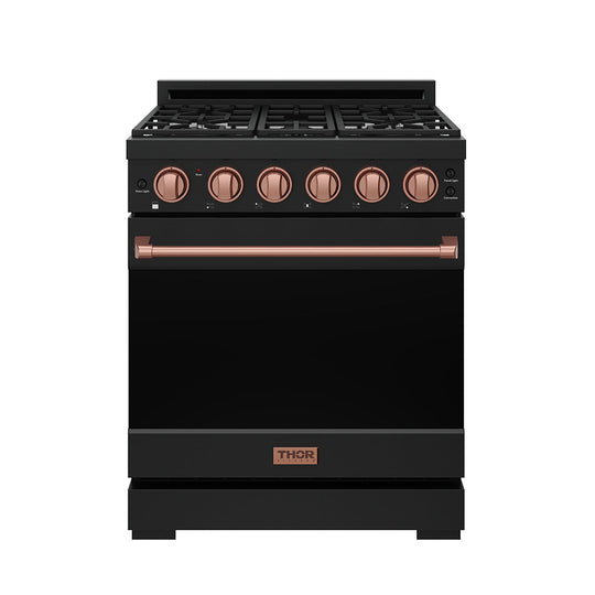 Thor Kitchen RSG30PBLPRSG 30 Inch Professional Liquid Propane With Precision Knob Control In Black/Rose Gold