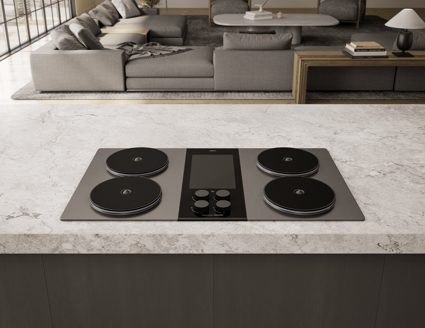 Zephyr ZHCT136AC Hypercore Induction Cooktop, 36In, Charcoal, Requires Battery