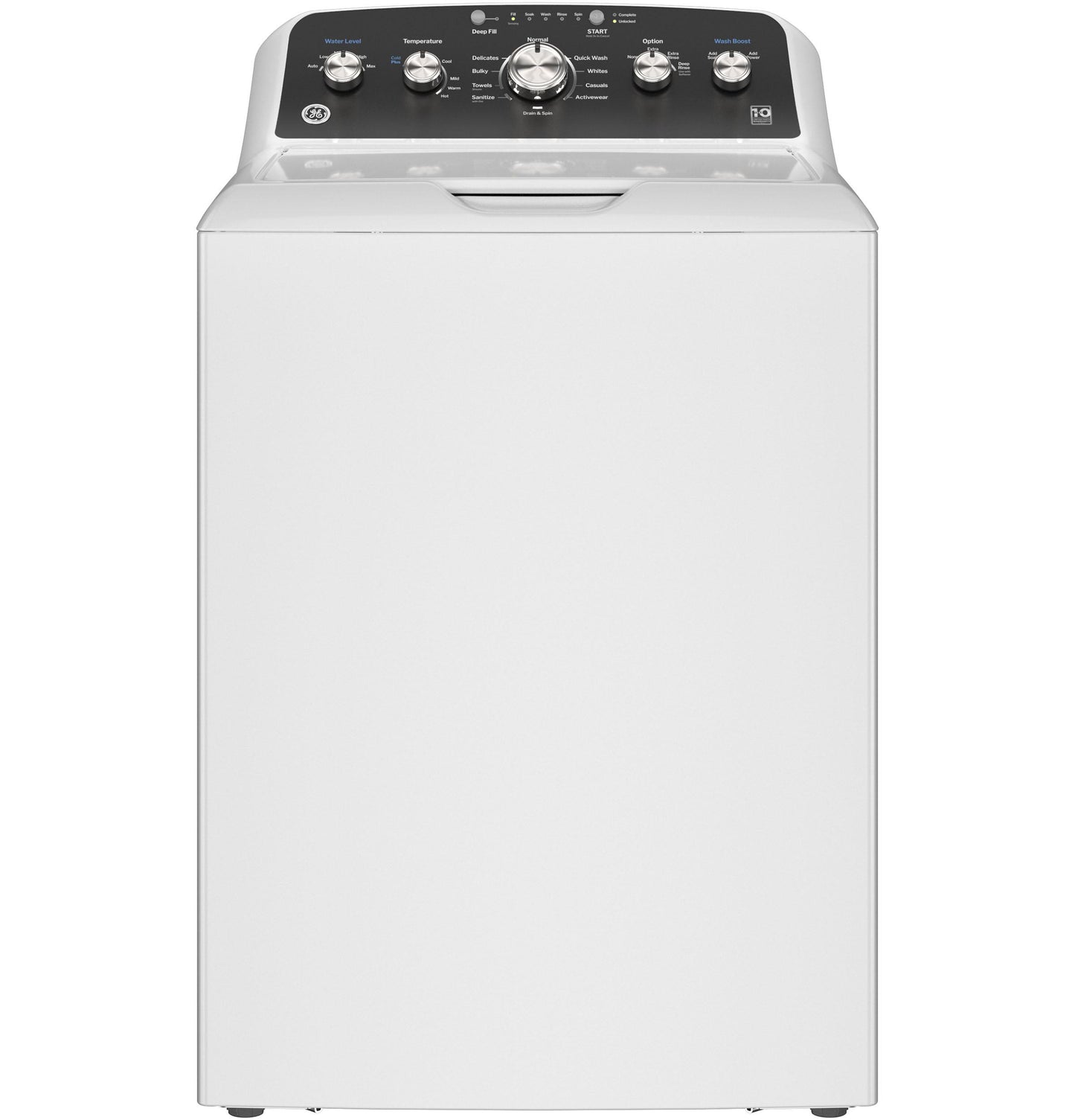 Ge Appliances GTW485ASWWB Ge® 4.5 Cu. Ft. Capacity Washer With Stainless Steel Basket, Cold Plus And Wash Boost​