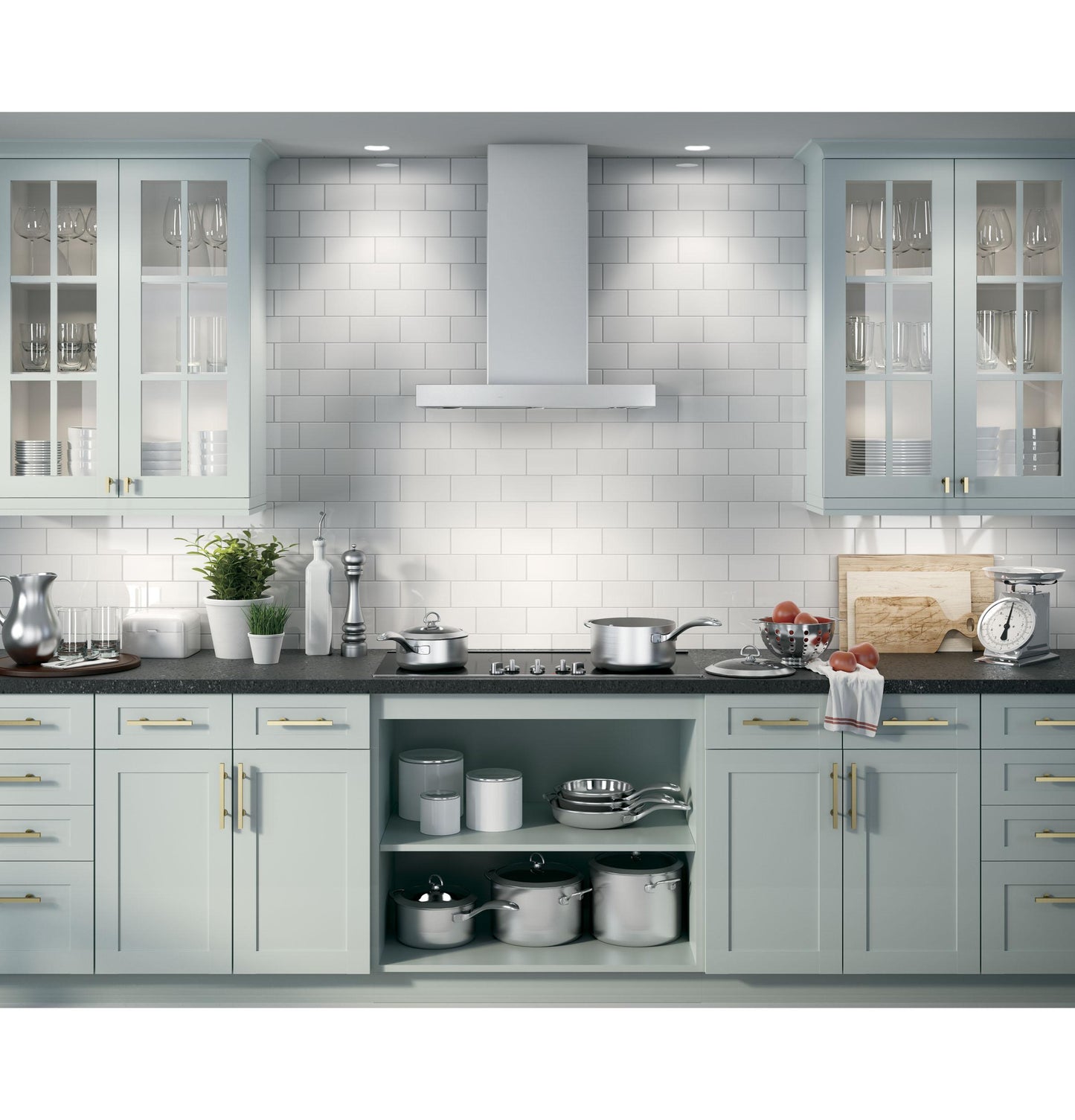 Cafe UVW9301SLSS 30" Smart Designer Wall Mount Hood W/ Perimeter Venting