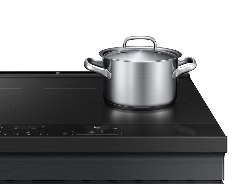 Samsung NSI6DG9500MT Bespoke 6.3 Cu. Ft. Smart Slide-In Induction Range With Ambient Edge Lighting™ & Air Sous Vide In Matte Black Steel