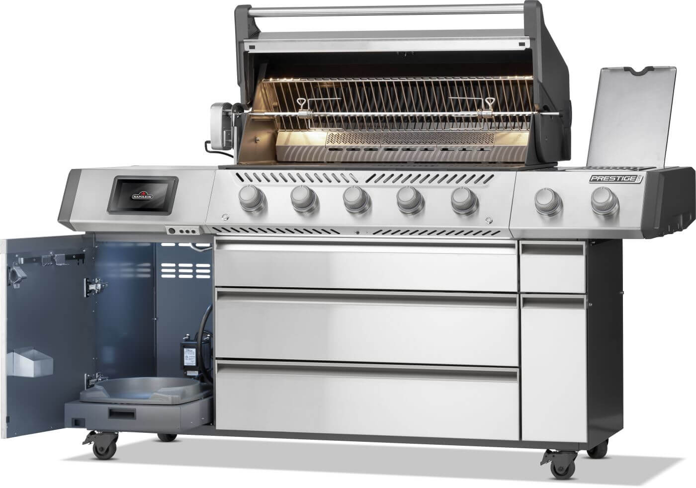 Napoleon Bbq PRO665VXRSIBNSS Prestige Pro 665 Elite With Smart Technology & Electric Smoker Box , Natural Gas, Stainless Steel