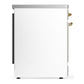 Ilve UMIB30NR3WHG Ilve Umib30Nr3Whg Majestic Iii 30 Inch Induction Range With 4 Elements, 4 Cu. Ft. Oven Capacity (Triple Glass Door, White, Brass)