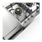 Ilve UHCPT125FNSSCLP Ilve Uhcpt125Fnssclp Nostalgie Ii 48 Inch Built-In Gas Cooktop With Total Black Brass Burners, In Stainless Steel (6 Sealed Burners + Left Griddle, Liquid Propane, Chrome)